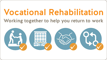 Cover image for "Vocational Rehabilitation: Working together to help you return to work" video