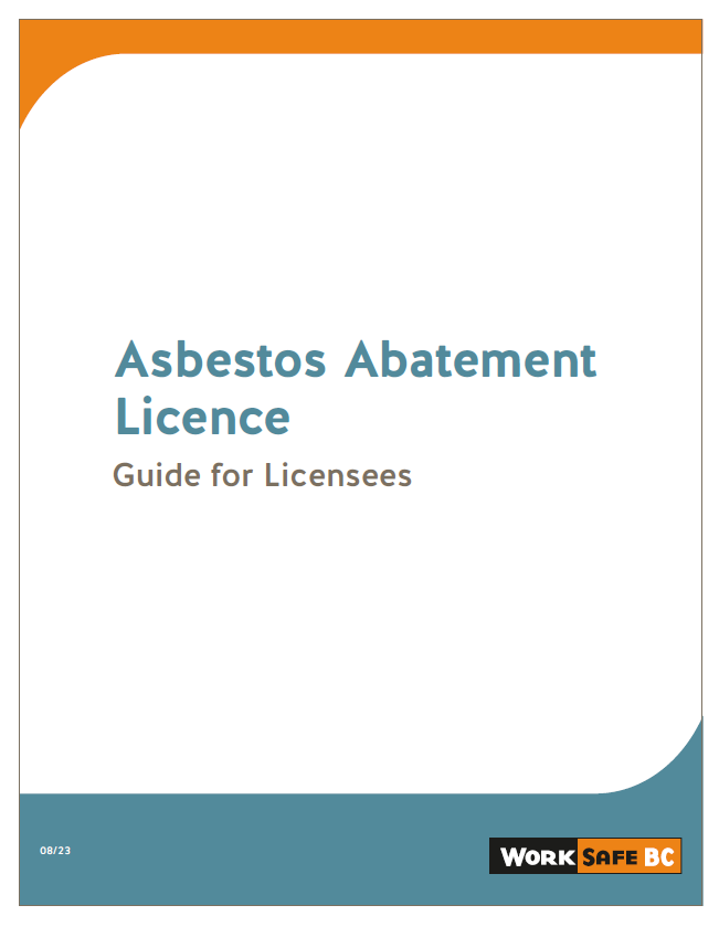 For Employers: Asbestos Certification And Licensing - WorkSafeBC